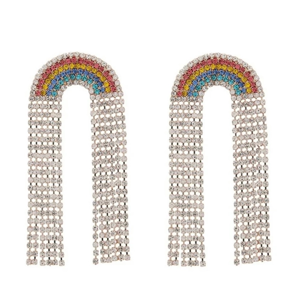 NWT Amrita Singh Rainbow Dangle Earrings